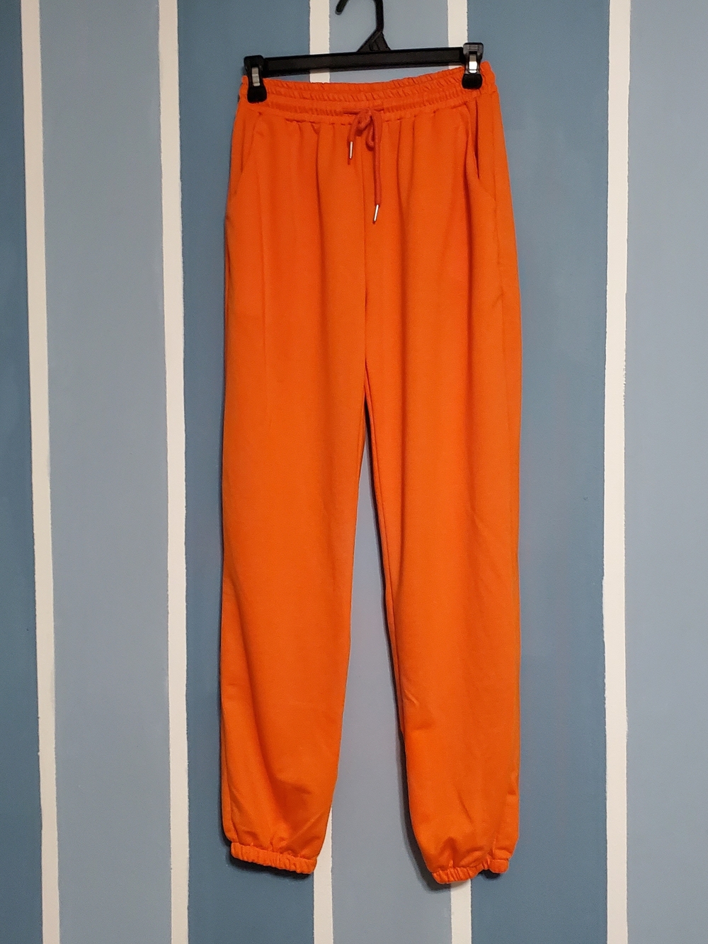 Men's Lightweight Orange Drawstring Joggers